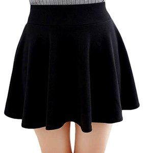 Women's Basic Versatile Stretchy Flared Casual Mini Skater Skirt